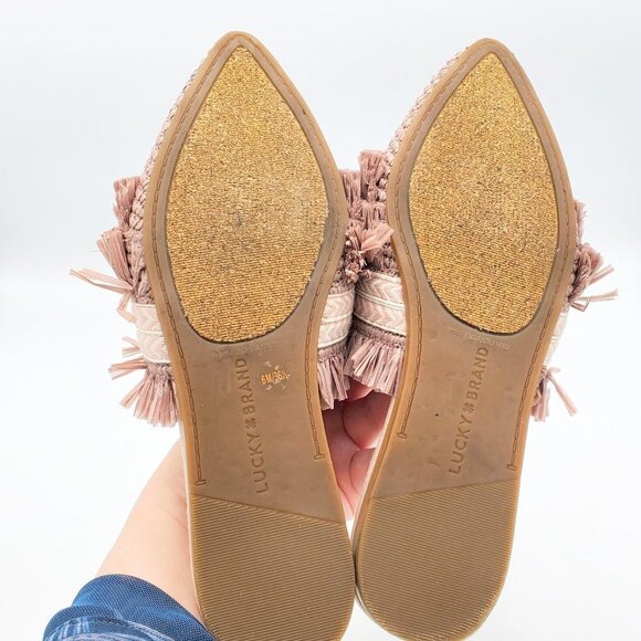 Lucky Brand Woven & Straw Mule Slides‎ - Picture 8 of 10